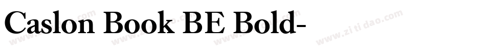 Caslon Book BE Bold字体转换